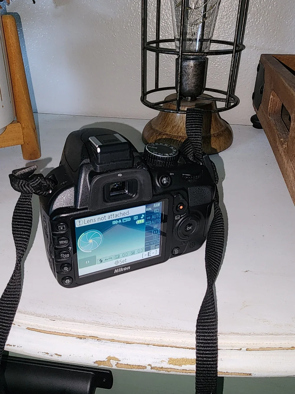 Nikon black DSLR Camera Body with Two Black Zoom Lenses